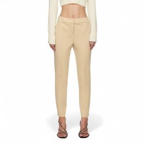 Max Mara Pegno Slim‎ Stretch Jersey High Waist Pants Women's Sz 6 Beige